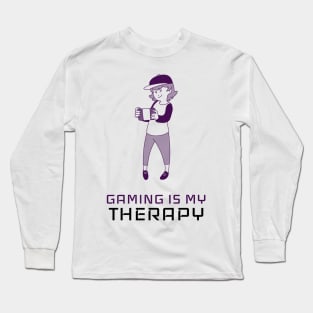 Gaming is my therapy Long Sleeve T-Shirt